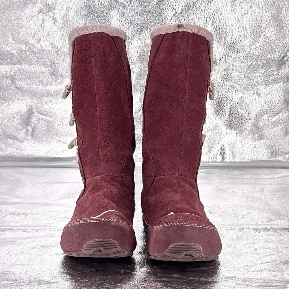 Sorel Suka II Shearling Boots Womens size 4 Pink Suede Non-slip Winter Boots